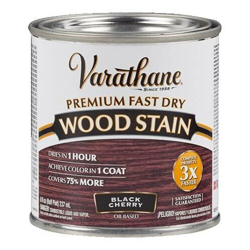 Varathane Premium Fast Dry Wood Stain тонирующее прозрачное масло для дерева (черешня, 0,236 л)