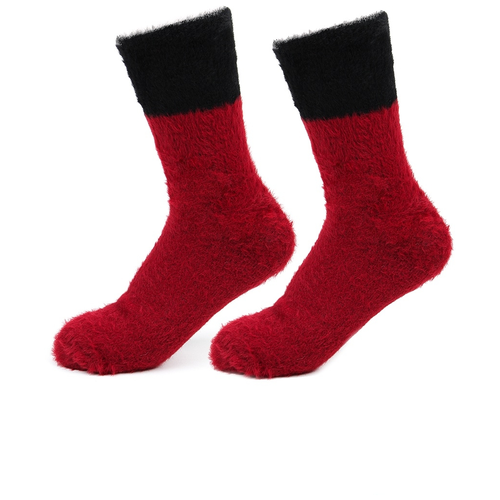 фото Женские носки кушан средние, бесшовные, размер 37-41, красный, черный