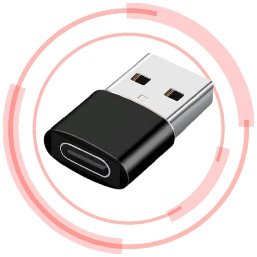 Переходник - адаптер USB - Type-C для телефона, компьютера, планшета, флешки, принтера OTG (Черный)