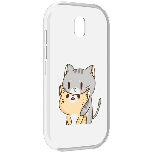 чехол mypads любящие коты для samsung galaxy m13 задняя панель накладка бампер Чехол MyPads любящие-коты для Caterpillar S42 задняя-панель-накладка-бампер