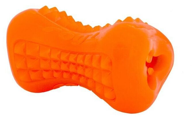 Игрушка для собак Rogz Yumz L косточка массажная для десен оранжевая - 150 мм .