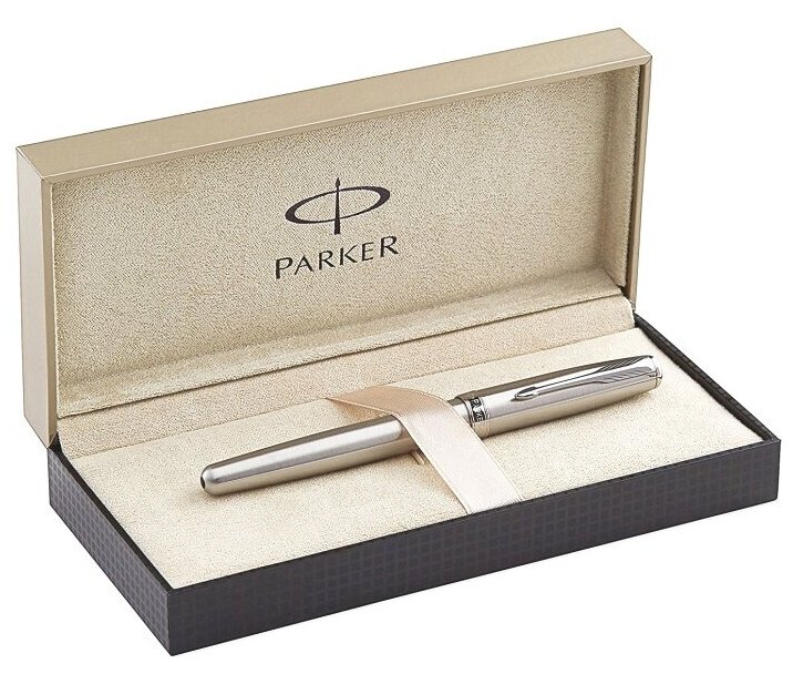 Ручка перьевая Parker Sonnet F526 (S0809210) Stainless Steel CT F сталь нержавеющая подар.кор. - фото №12