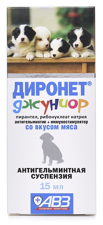 АВЗ Диронет Джуниор суспензия для щенков и котят,15 мл