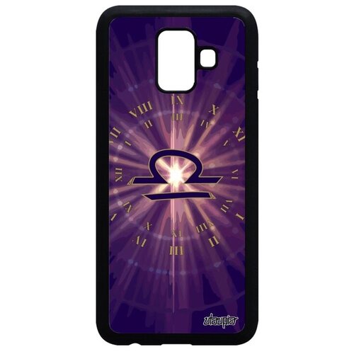 фото Необычный чехол на телефон // samsung galaxy a6 2018 // "гороскоп весы" дизайн каллиграфия, utaupia, фиолетовый