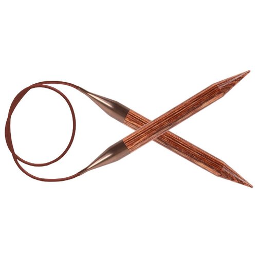 Спицы для вязания Knit Pro круговые, деревянные Ginger 80см, 5мм, арт.31091