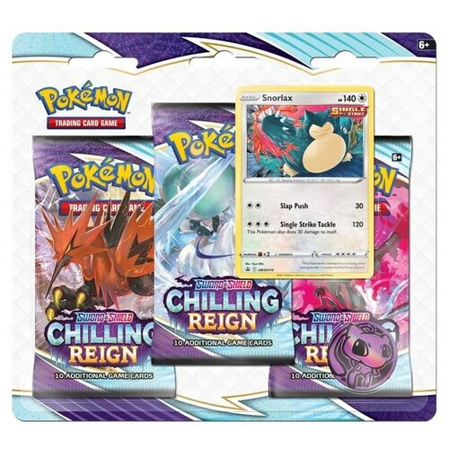 360 324pcs french version pokemon cards booster box sword shield collection cards game carte pokemon francaise chilling reign Покемон карты коллекционные: Блистер Pokemon издания Sword and Shield Chilling Reign (3 бустера + карта Snorlax + монетка) на английском языке