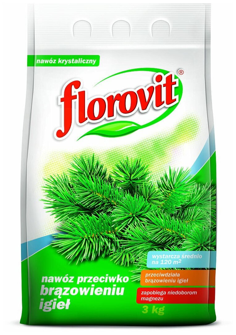 Удобрение "Флоровит"(Florovit) от побурения хвои, 3кг (пакет) - фотография № 1
