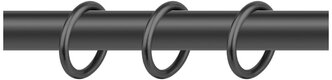 Кольца для карниза 25 мм круглые (10 шт.) Черный матовый