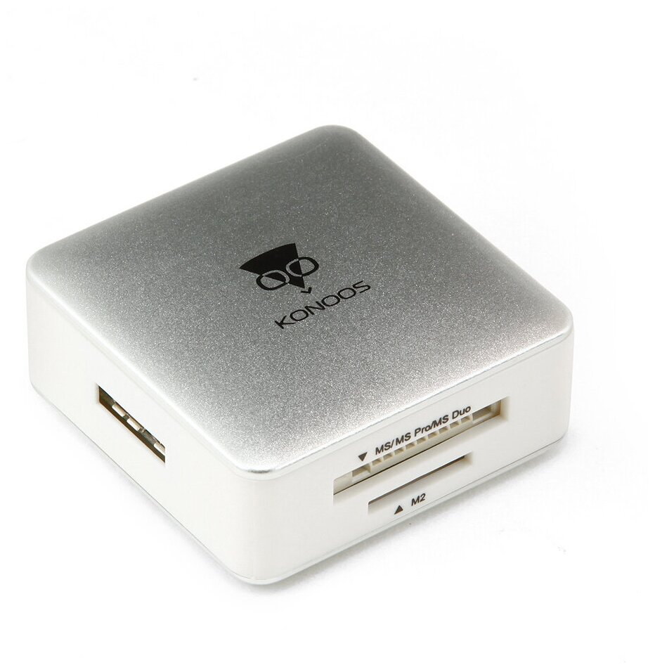 Картридер USB 3.0 Konoos UK-32 Silver