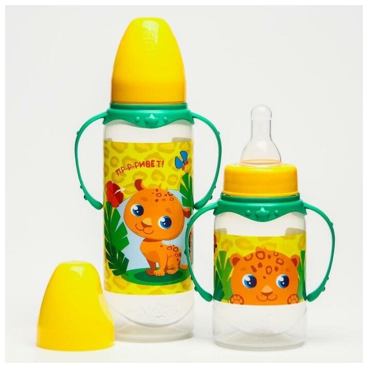 Подарочный набор бутылочек для кормления Mum&Baby "Тренд. Леопард", 150 и 250 мл - фотография № 2