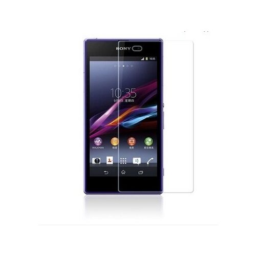 Защитная пленка MyPads (только на плоскую поверхность экрана, НЕ закругленная) для телефона Sony Xperia Z1 глянцевая