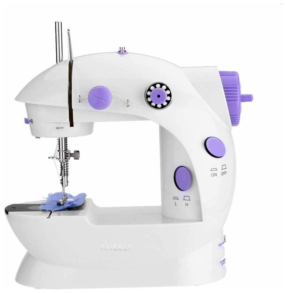 Мини швейная машинка для дома электрическая с батарейками с ножной педалью портативная Mini sewing machine