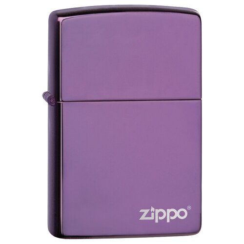 Зажигалка ZIPPO Classic с покрытием Abyss, латунь/сталь, фиолетовая с логотипом,