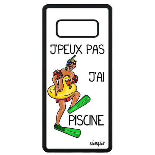 фото Чехол на мобильный // galaxy note 8 // "не могу - у меня бассейн!" принт прикольный, utaupia, белый