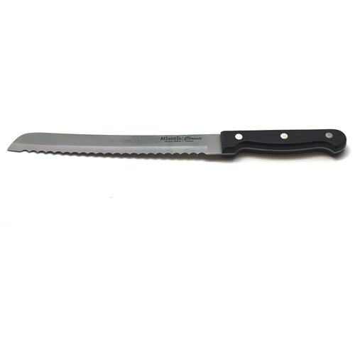 фото Нож для хлеба "atlantis" 20см, черный, 24203-sk