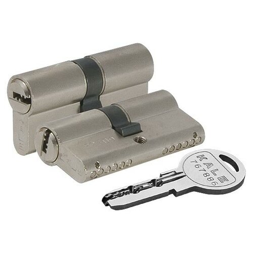 Цилиндровый механизм (личинка для замка)с перфорированным ключами. ключ-ключ 164 SN/62mm (26+10+26) (никель) KALE KILIT