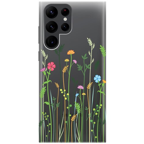 Силиконовый чехол на Samsung Galaxy S22 Ultra, Самсунг С22 Ультра с 3D принтом Flowers and Fern прозрачный силиконовый чехол на samsung galaxy s22 самсунг с22 с 3d принтом flowers and fern прозрачный