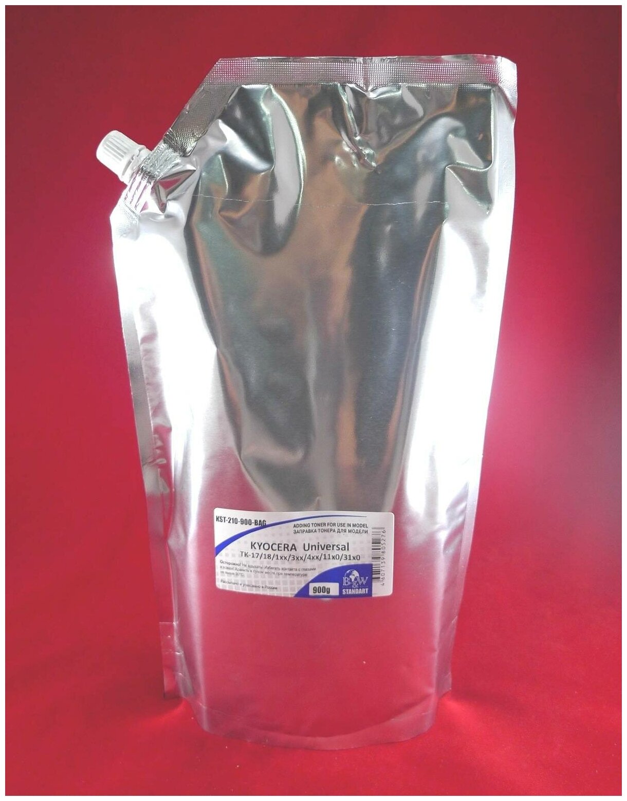 Тонер Black&White KST-210-900-bag для Kyocera (пакет 900г) - фото №1