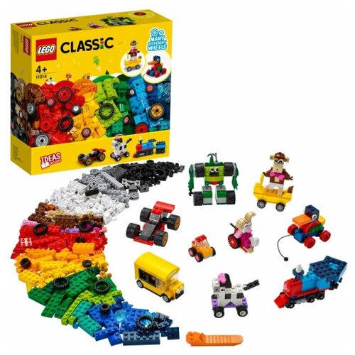 фото Конструктор lego classic 11014 кубики и колёса