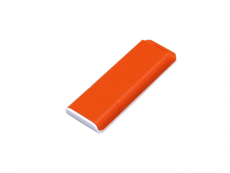 Оригинальная двухцветная флешка для нанесения логотипа (64 Гб / GB USB 2.0 Оранжевый/Orange Style Flash drive Стиль для фирменного логотипа)
