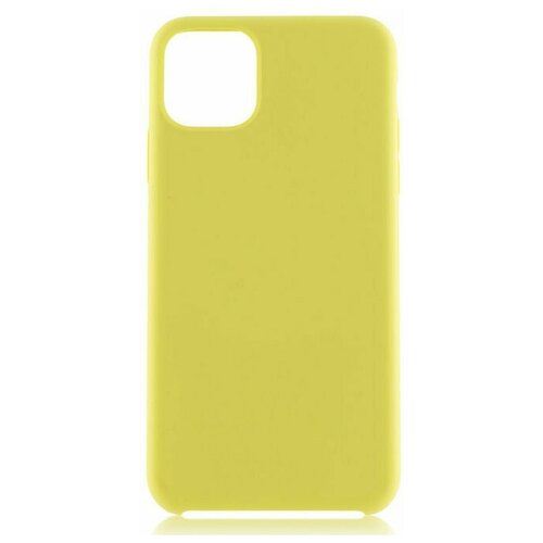 фото Чехол накладка для iphone 11 с подкладкой из микрофибры / для айфон 11 / желтый qvatra