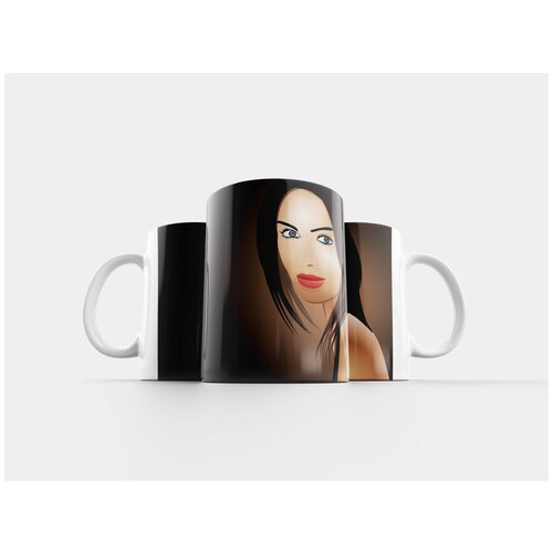 фото Кружка "вектор люди, портрет, девочка" 320 мл lotsprints