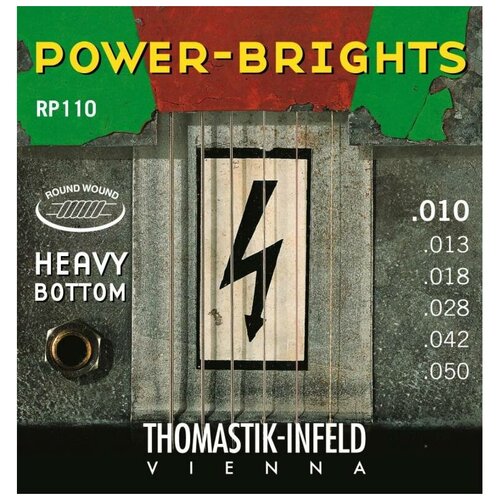 Thomastik Rp110 - струны серии Power-brights для электрогитары, 10-50