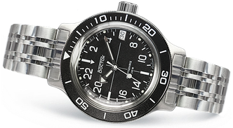 Мужские наручные часы Восток Амфибия 720076-steel, сталь