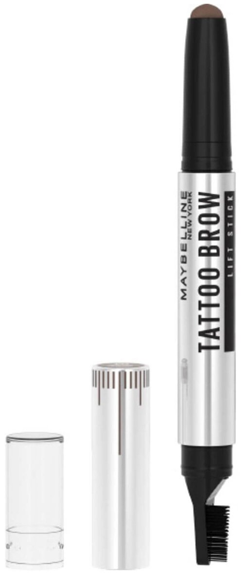 Maybelline New York Стик для бровей двухсторонний Tattoo Brow Lift, medium brown