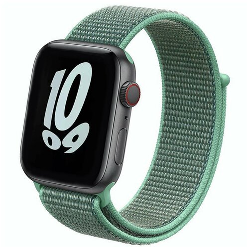 Нейлоновый ремешок для часов Apple Watch series 1-6, SE 38-40mm, 7 41mm / Ремешок для Эпл Вотч серии 1-6, Эпл Вотч СЕ 38-40мм и 7 41мм (Бирюзовый)