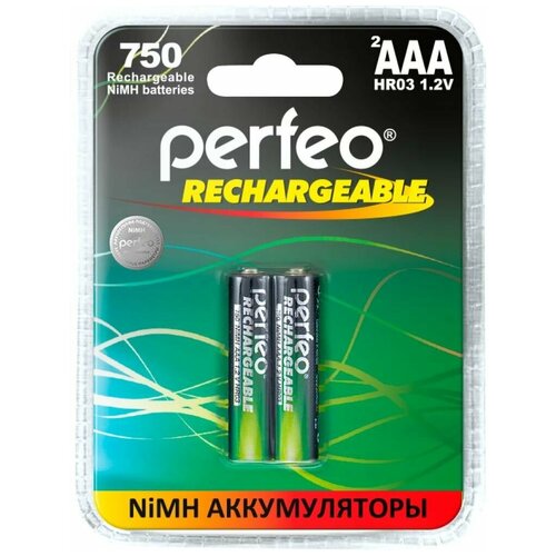 Perfeo AAA750mAh/2BL Аккумулятор Пластик