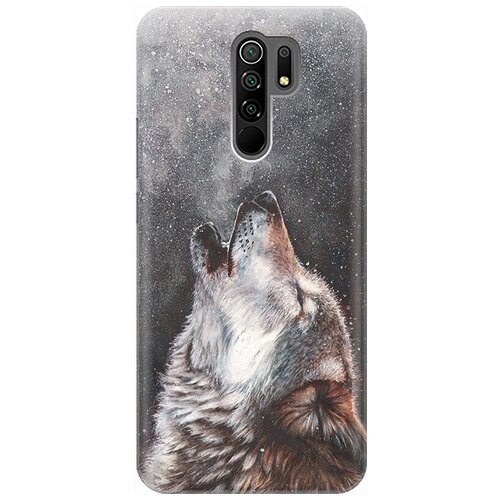фото Ультратонкий силиконовый чехол-накладка для xiaomi redmi 9 с принтом "морозный волк" gosso