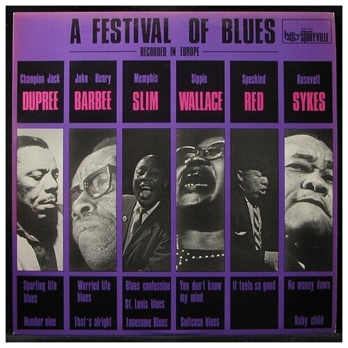 Виниловая пластинка Storyville V/A – A Festival Of Blues - Recorded In Europe
