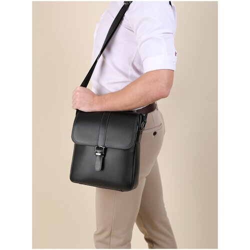 фото Итальянская сумка мужская 201850178a k72/k06 nero giorgio ferretti на плечо/италия, 100% натуральная кожа