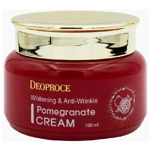 крем Whitening & Anti-Wrinkle Pomegranate Cream, 100 мл лосьон deoproce whitening and anti wrinkle pomegranate 260 мл