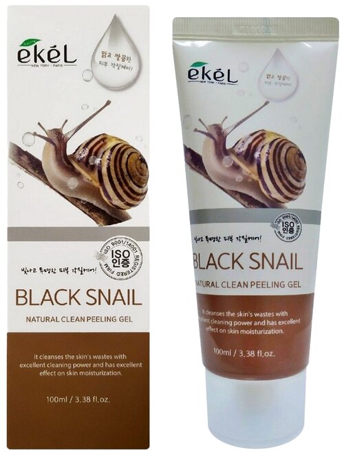 Ekel Пилинг-скатка Natural Clean Peeling Gel Black Snail с экстрактом черной улитки, 100 мл