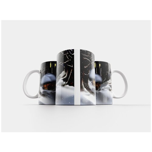 фото Кружка "грибной домик, зима, лес" 320 мл lotsprints