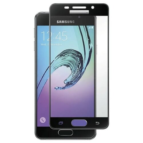 Защитное стекло на Samsung A510F, Galaxy A5 (2016), Nano Glass, 3D, черный защитное стекло для samsung a510f galaxy a5 2016 полное покрытие черное