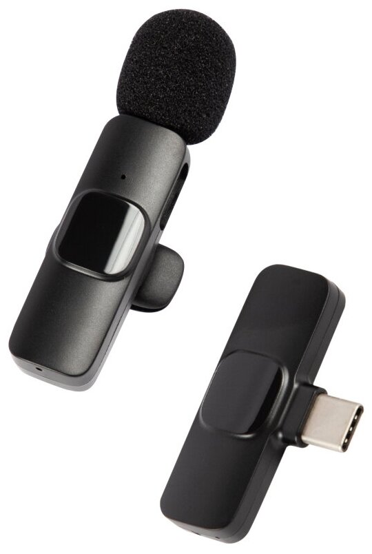 Микрофон Mobility MMI-14 TYPE-C беспроводной черный - фото №1