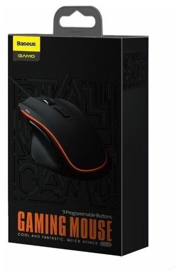 Игровая мышь Baseus Gamo 9 с Программированим кнопок GMGM01-01 Черный
