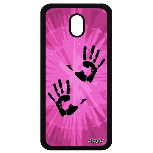 фото Противоударный чехол на телефон // galaxy j3 2017 // "отпечаток ладони" arm стиль, utaupia, розовый