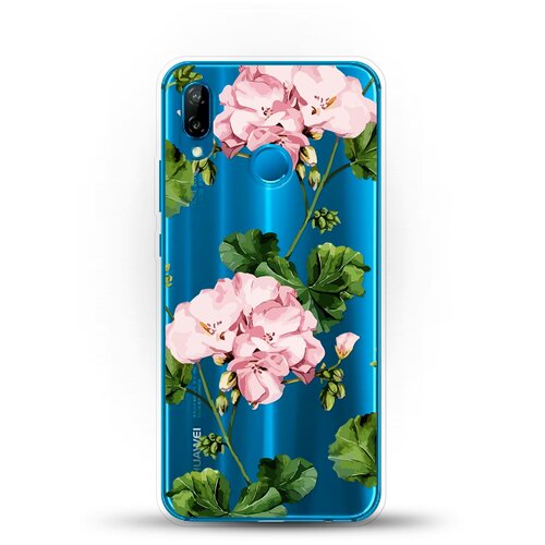 фото Силиконовый чехол розовые цветы на huawei nova 3e andy & paul