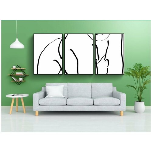 фото Набор модулных постеров для интерьера "горилла, животное, млекопитающее" 60x90 см. в тубусе, без рамки lotsprints