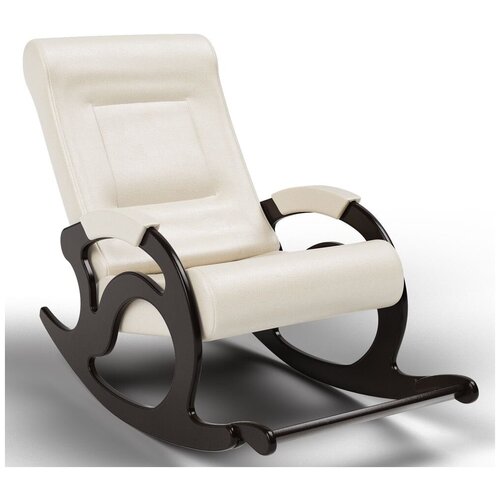 Кресло-качалка с подножкой кресло качалка ткань Экокожа Тироль цвет Крем (Teos Milk)