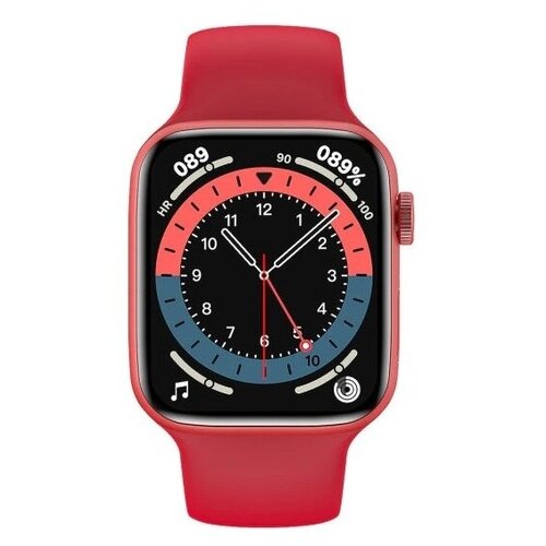 Умные часы Smart Watch HW22 Pulse, Смарт-часы для спорта, С измерением давления и кислорода в крови, С пульсометром, С шагомером, Красный