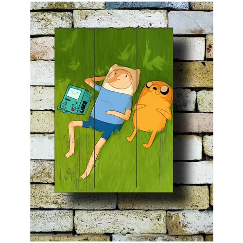 Интерьерный постер на стену для дома, в подарок / Картина на холсте для интерьера - Время приключений, размер 30х40см