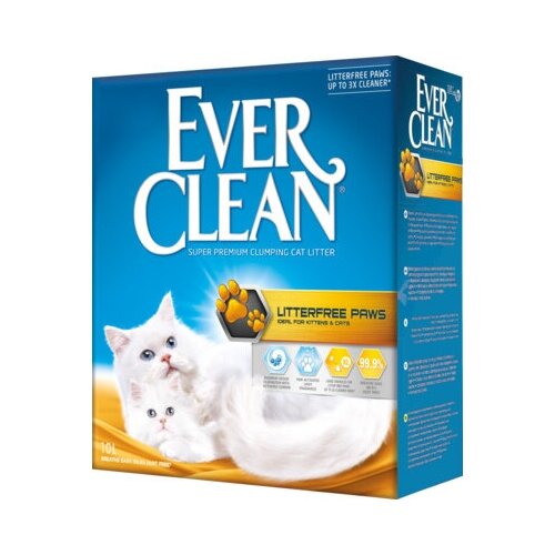 фото Ever clean комкующийся наполнитель для идеально чистых лап (litterfree paws) 007/214117, 9,800 кг (2 шт)