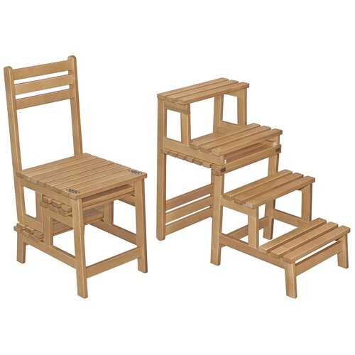 Стул-стремянка трансформер Массив бук кухонный со спинкой