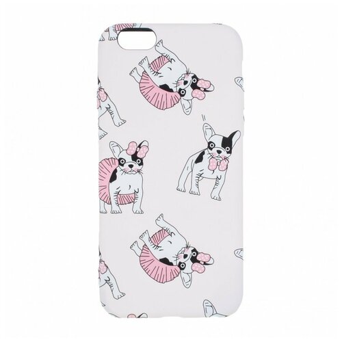 фото Силиконовый чехол luxo creative для apple iphone 6 / iphone 6s, принт: розовый бульдог