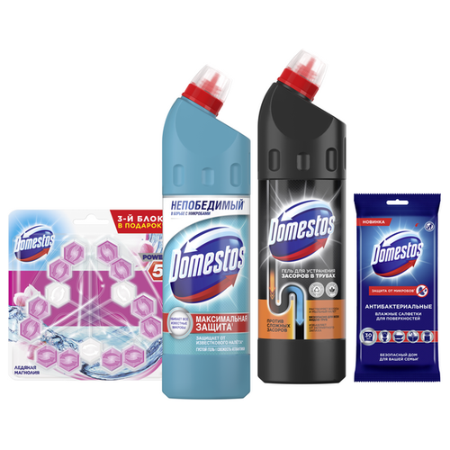 фото Domestos универсальный набор чистящих средств, 4 шт.